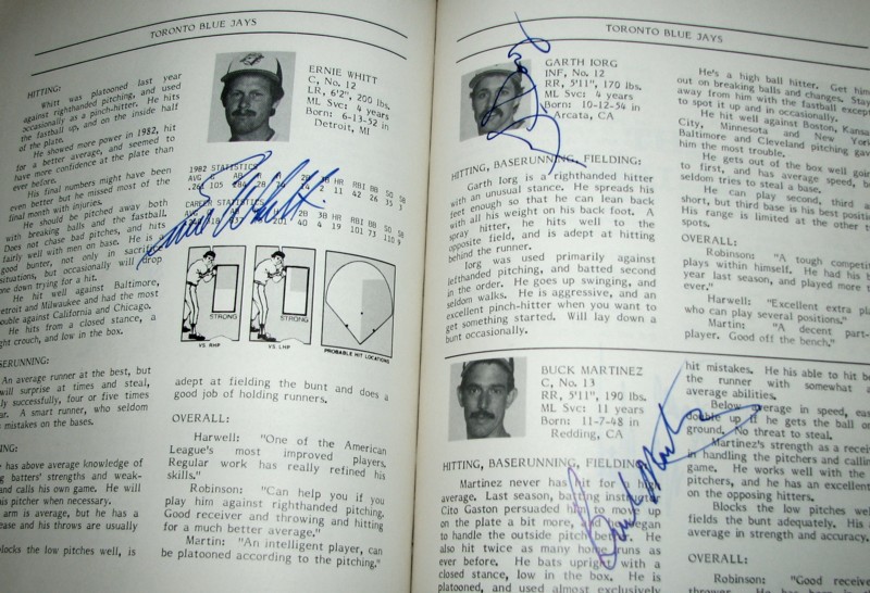 Ernie Whitt, Garth Iorg, Buck Martinez